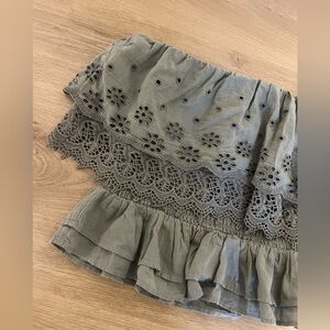 AE American Eagle smocked boho crop